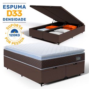 1 Marrom Bau Aberto Fechado Tag Unica Comfort Lux